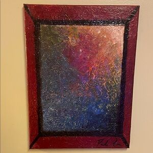 Abstract Red and Blue Canvas Art